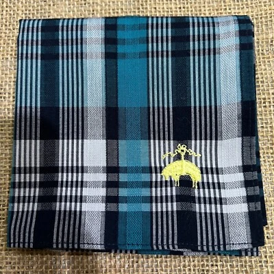 PAÑUELO A CUADROS VERDE ARTE VINTAGE HOMBRE ALGODÓN BOLSILLO CUADRADO 19" Foto 1 de 3