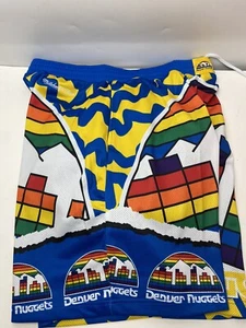 NWT Mitchell & Ness Denver Nuggets NBA Jumbotron Shorts Men's M Blue $75 - Picture 1 of 7