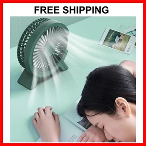 Electric Mini Fan Portable Cooling Silent USB Fan for Home Office outdoor Green - Picture 1 of 8