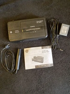 Vintage~GE~Portable Cassette Recorder~Model 3-5301A~w/ AC Adapter & Microphone - Afbeelding 1 van 5