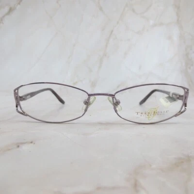 Marco de gafas Marchon Tres Jolie 122 para mujer violeta hielo ovalado medio borde 53-17-135 Foto 1 de 4