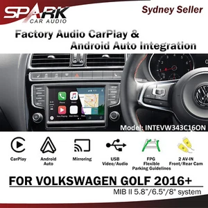 WIRELESS CARPLAY ANDROID AUTO MIRROR LINK FOR VW GOLF MIB II 5.8/6.5/8" 2016+ - Picture 1 of 1