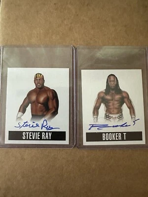2014 Leaf Originals Wrestling Stevie Ray Booker T HARLEM HEAT Auto - Image 1 of 2