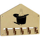 'Magic Rabbit In Hat' Wall Mounted Hooks / Rack (WH029695)