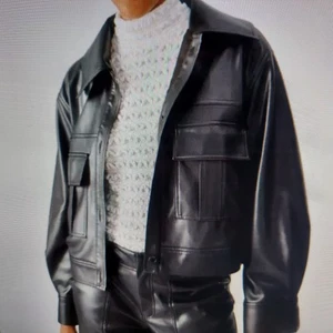 Sanctuary Jacket Women XS Black Faux Leather Pockets Button Moto - Picture 1 of 4
