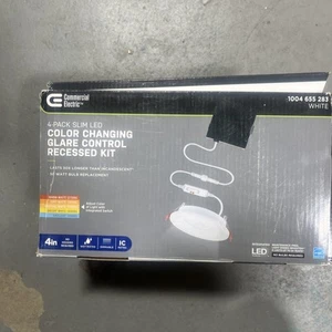 Kit da Incasso CE Slim LED 4" Cambia Colore Controllo Riflesso CONFEZIONE 4 GIUNZIONE MANCANTE - Foto 1 di 4