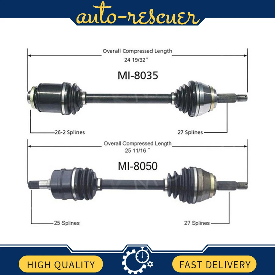 NUEVO Juego SurTrack de 2 ejes delanteros CV para Mitsubishi 3000GT Dodge Stealth tracción delantera Foto 1 de 3