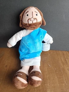Jesus Plüschpuppe mit blauem Gewand Stofftier - Bild 1 von 8