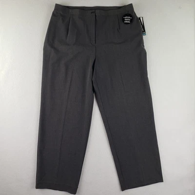 Briggs Womens Dress Pants Size 20W Dark Gray Comfort Waist Tummy Control NWT - Image 1 of 4