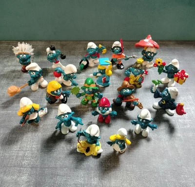 20 Smurfs папа Smurfette Brainy винтажный смурф игрушка Schleich лот BB 4 - Изображение 1 из 4