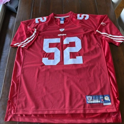 Reebok San Francisco 49ers Authentic Jersey Patrick Willis #52 Red NFL On Field - Image 1 of 4
