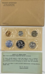 1958 United States Mint 90% Silver Proof Set w/OGP & COA - 5 Coins - Picture 1 of 4