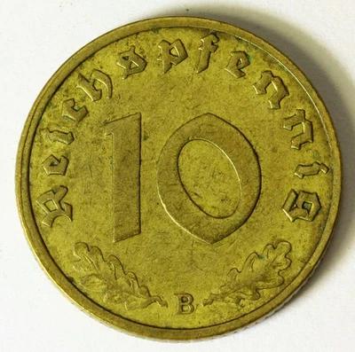 GERMANY (Third Reich) 10 Reichspfennig 1938 B - Aluminum/Bronze - VF - 3969 - Image 1 of 2