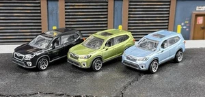 Lot Of 3 Matchbox 2019 Subaru Forester 3 Colorways All Fresh Blister Pulls - Picture 1 of 6