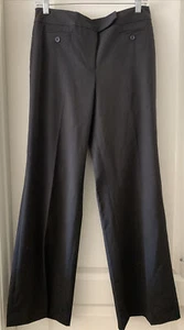 NWT ANN TAYLOR LOFT Black Trouser Pants Flare Leg/ Stretch Size 4 - Picture 1 of 10