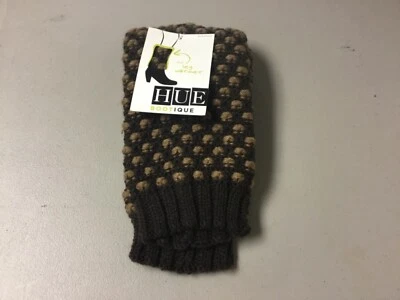 NUEVO CON ETIQUETAS Mujer Tono Botique The Leg Warmer Grueso Basketweave Espresso & Tan #1068Z Foto 1 de 2