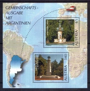 Austria - Argentina JOINT Issue - "MAP ~ METEOROLOGICAL STATION" MNH MS 2010 - Picture 1 of 1