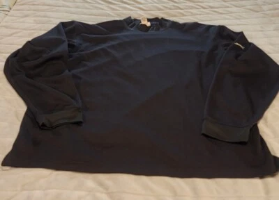 Camisa de golfe Slazenger masculina preta manga longa roupa ativa gola simulada tamanho XLarge - Imagem 1 de 4