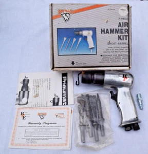Buffalo 7 Pcs Air Hammer Kit Short Barrel Chisel Set - Picture 1 of 14