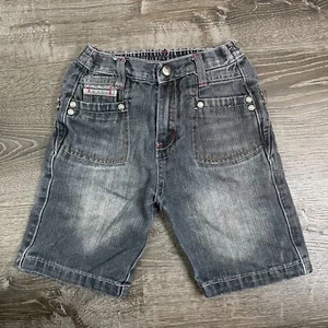 Chams Boys Jeans Shorts Black Denim Size 4 - Picture 1 of 3