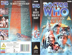 Doctor Who: The Greatest Show in the Galaxy VHS Cover Signed by JESSICA MARTIN+1 - Picture 1 of 1