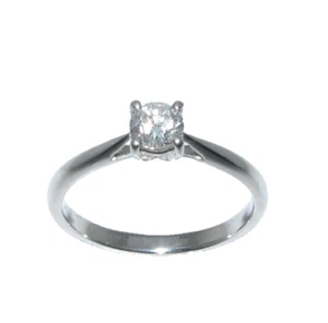 Anillo de compromiso de platino y diamantes para dama talla O del Reino Unido - Imagen 1 de 11