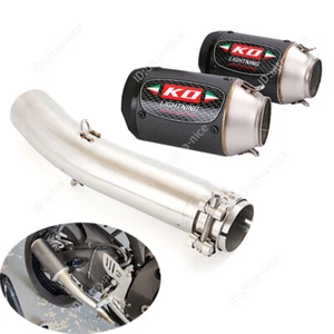 For Suzuki GSXR 600 750 2008-2010 Exhaust Pipe 51mm Muffler Tip Reserve Catalyst - Foto 1 di 7