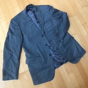 Gian Luca Napoli Blazer ITALY Size 52R Virgin Wool Cashmere Gray Designer Coat - Picture 1 of 9