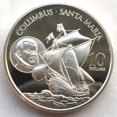 Fiji 2006 Santa Maria 10 Dollars Silver Coin,Proof - Image 1 of 2