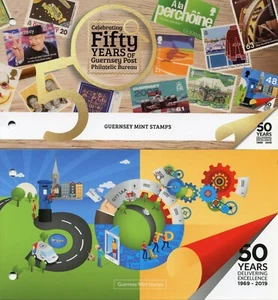 2 Guernsey 2019 Presentation Packs - 50 Years of Guernsey Postal Independence - Picture 1 of 3