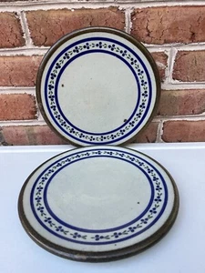 2 Tonala Mexican Pottery Plates Platters Xochiquetzal Teresa Duran 10.5” Vintage - Picture 1 of 9