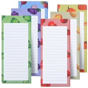 6 Pcs Magnetic Notepads for Refrigerator Fridge Grocery List Magnet Pads - Picture 1 of 7