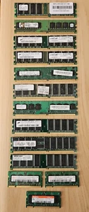 Bundle of PC RAM Memory x 13 Sticks - Kingston, Hynix, Samsung 512mb - Afbeelding 1 van 15