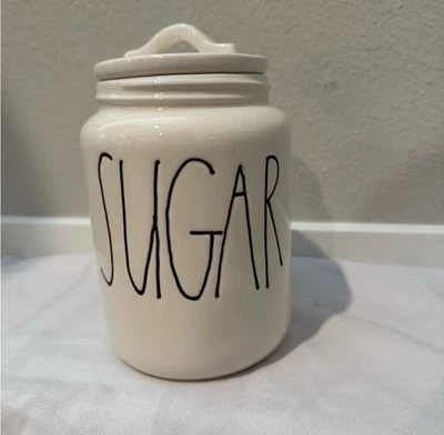 Colección Artesanal Rae Dunn Por Magenta Cerámica Azúcar Pequeño Bote Marfil Foto 1 de 4
