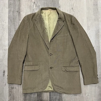 Винтажный 60-х 70-х BRENT желтовато-коричневый вельвет 3 кнопки вельвет хиппи диско повседневный спортивное пальто - Изображение 1 из 4