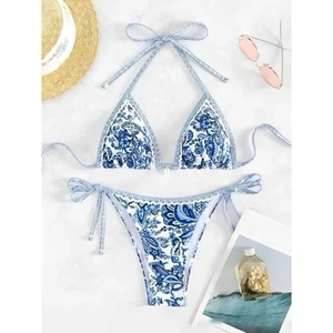 Women Bikini Mini Bikini Swimwear Swimsuit Beachwear Bathing Suit Sexy Solid - Picture 1 of 9