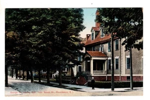 George St Looking West from Brook St Providence Rhode Island Postcard RI - Picture 1 of 2