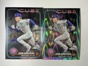 Pete Crow-Armstrong 2024 Topps Chrome Update #USC158 Ray Wave Refractor + Base - Imagen 1 de 2