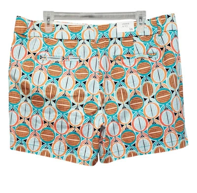 Pantalones Cortos Crown & Ivy Mujer 14 Chino Elastizados 37" Cintura 5" Entrepierna Kiwi Blanco Nuevo Con Etiquetas Foto 1 de 4