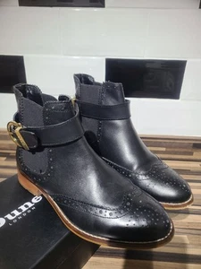 Ladies Dune Black Leather Chelsea Boots Size 5 - Picture 1 of 6