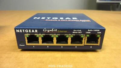 Netgear ProSafe GS105 v4 Gigabit Desktop Switch 5-Port 10/100/1000 Mbps EXCL PSU - Bild 1 von 3