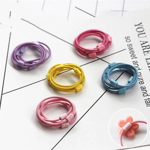 50pcs Mixed Color Elastic Rubber Hair Ties Rope Band With Flat pad for DIY  - Picture 1 of 6