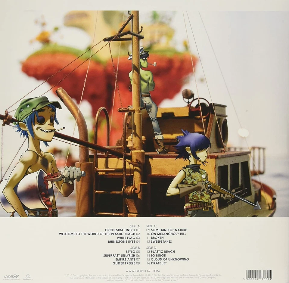 Gorillaz Plastic Beach (2010, 2 Vinyl LP Album)