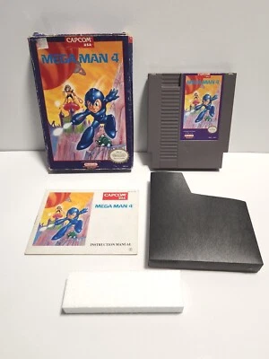 Mega Man 4 (Nintendo, 1992) NES CIB Complete TESTED Authentic - Image 1 of 4