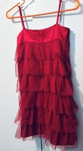 Gap Kids Girls Red Party Dress Tulle Layers Sz XL 12/14 - Picture 1 of 6