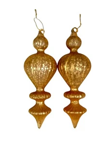 Balsam Hill Christmas Cheer Ornaments Set of 2 Yellow Gold Popsicle - Picture 1 of 3