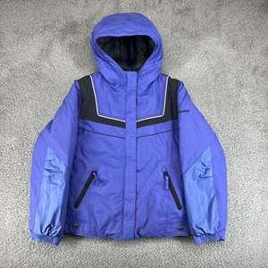 Columbia Omni Shield Jacket Youth 10/12 Purple Lined Waterproof Fabric Full Zip - Picture 1 of 14