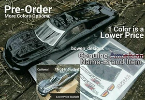 Custom Painted RC Body 4x4 Rustler XL5 VXL Traxxas Tamiya PS Black Clear Windows - Picture 1 of 9
