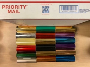 Kingsley Hot Stamping Foil -18 Brilliant Rolls -3" x 40' -FREE Shipping - Picture 1 of 1