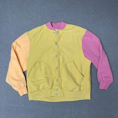 MUESTRA Levi's Vintage Ropa Polar Cárdigan Limón Naranja Hombre Talla Mediana Foto 1 de 4